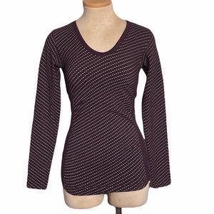 Athleta Dottie Pure Top Wild Raisin Long Sleeve Size XS